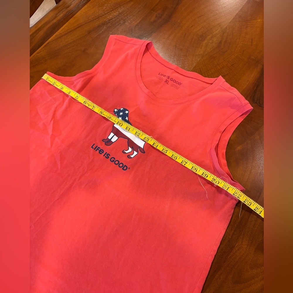 Life Is Good Red Patriotic Tank Top, size xl, by Life is good - Picture 6 of 7